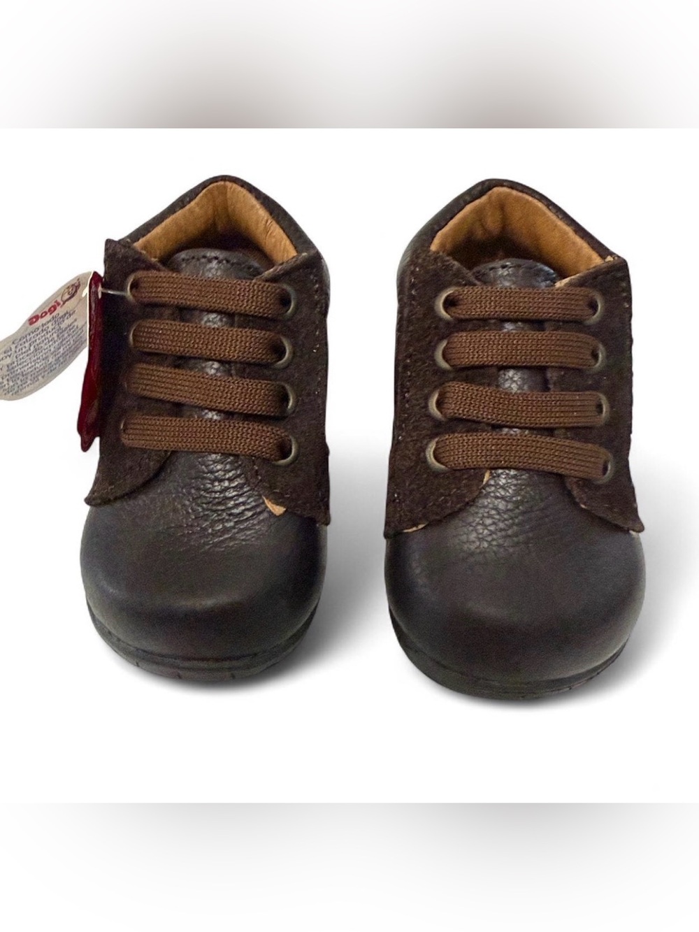 Baby Walker Lace-Up Shoes in Dark Brown